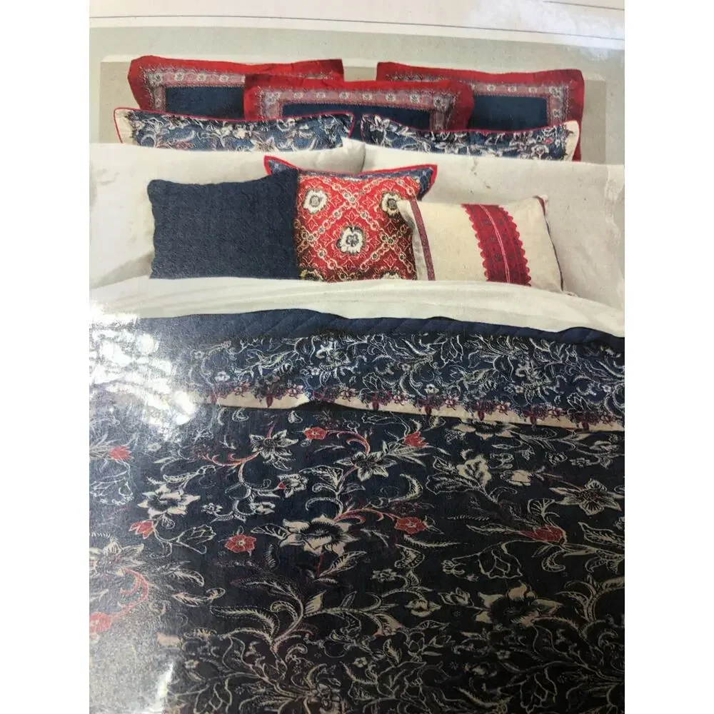 Ralph Lauren Mirabelle Duvet Cover Full/Queen 92x96 Navy Blue Floral Paisley NWT